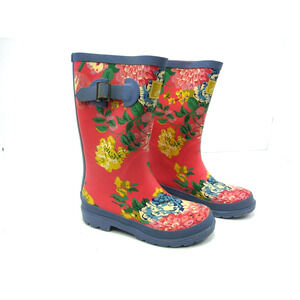 Swelly Rubber British Classic Country Girl's Size US13 Pink Floral Rain Boots